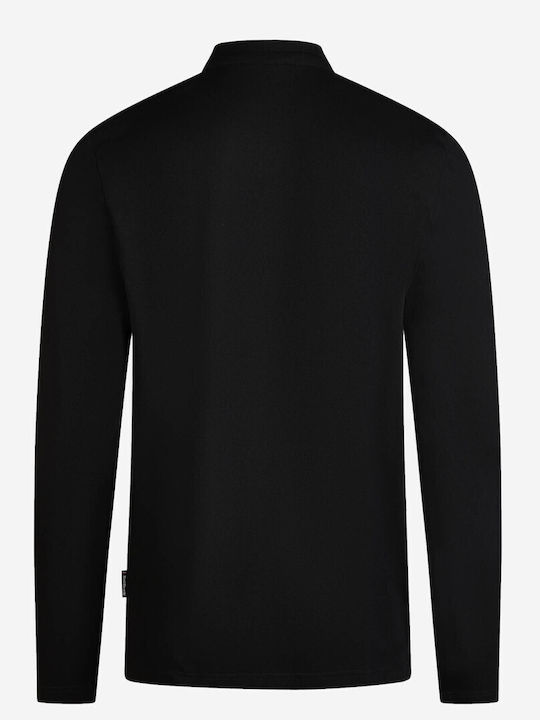 Polo Langarmbluse Black