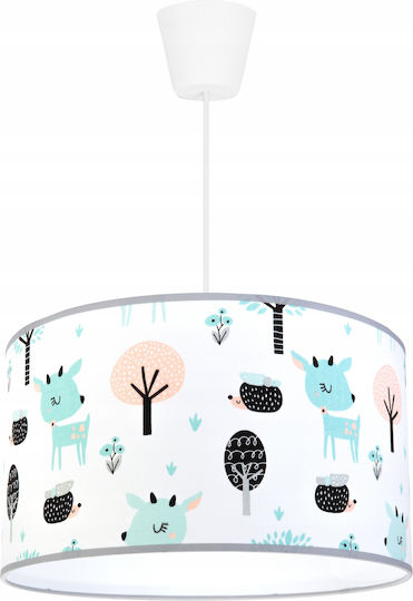 Light Home Μονόφωτο Παιδικό Φωτιστικό Κρεμαστό 60W με Υποδοχή E27 Λευκό