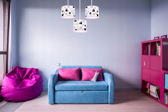 Light Home Kids Metallic / Fabric / Plastic Chandelier Ceiling Light E27 White 60W