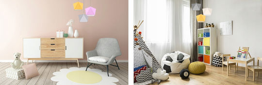 Light Home Πολύφωτο Παιδικό Φωτιστικό Κρεμαστό από Μέταλλο 60W με Υποδοχή E27 Λευκό
