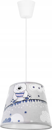 Light Home O singură lumină Lumină de tavan pentru copii Suspendata din metal 60W cu suport pentru bec E27 Alb