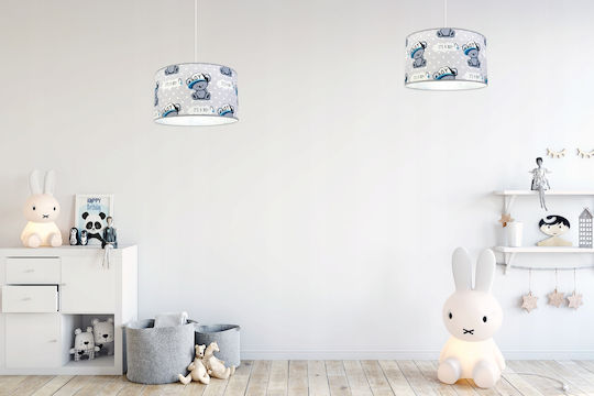 Light Home Μονόφωτο Παιδικό Φωτιστικό Κρεμαστό από Μέταλλο 60W με Υποδοχή E27 Λευκό