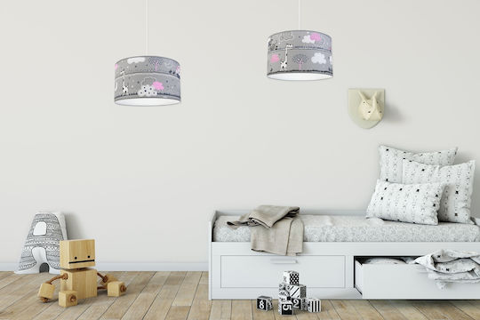 Light Home Μονόφωτο Παιδικό Φωτιστικό Κρεμαστό από Μέταλλο 60W με Υποδοχή E27 Λευκό