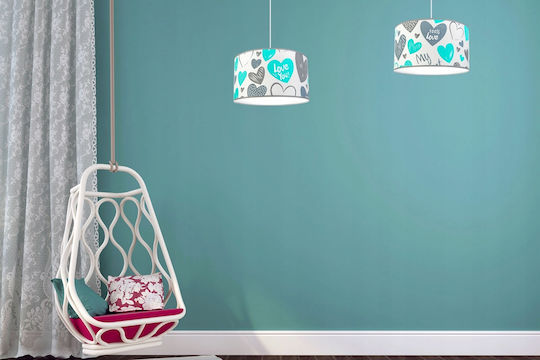 Light Home Einfaches Licht Kinderdeckenleuchte Deckenleuchte 60W mit Fassung E27 Türkis