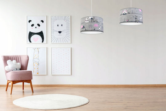 Light Home Μονόφωτο Παιδικό Φωτιστικό Κρεμαστό από Μέταλλο 60W με Υποδοχή E27 Λευκό