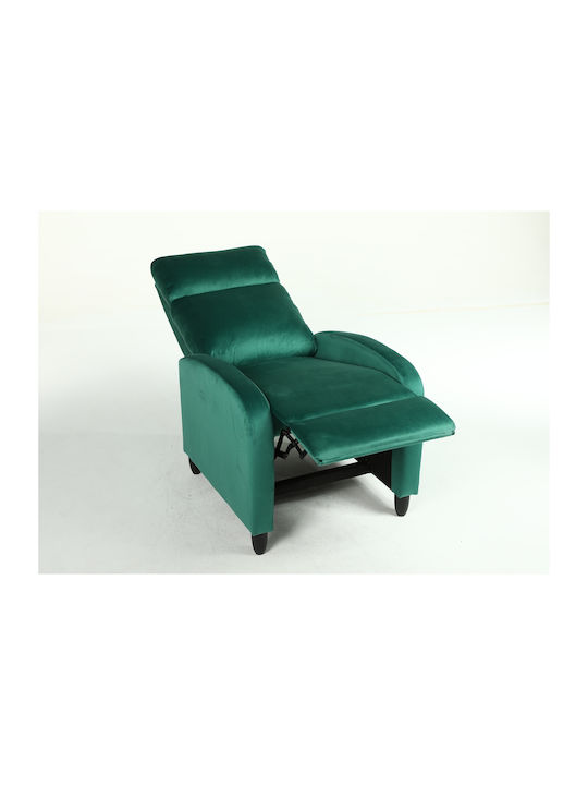 Atria Πολυθρόνα Relax Βελούδινη Πράσινο 67.5x90x104cm