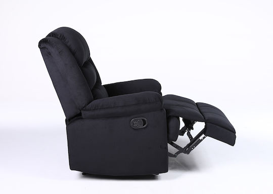 Carinae Relaxsessel mit Fußhocker Samt Black 93x90x100cm