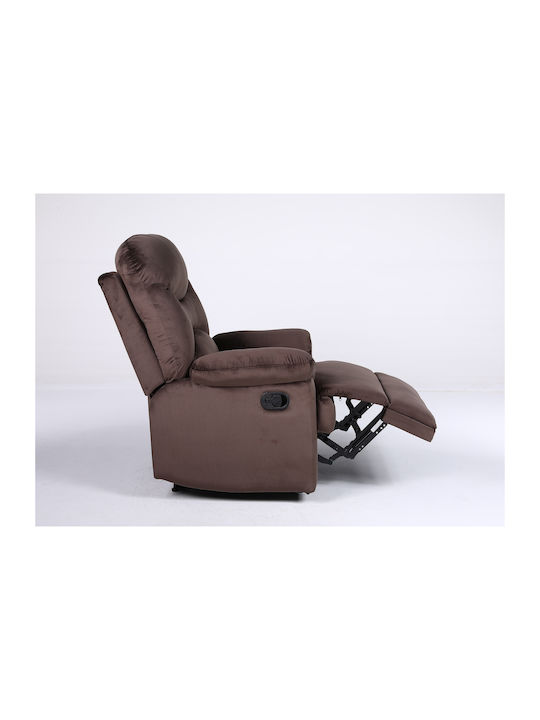Nashira Relaxsessel Samt Coffee 88x90x99cm