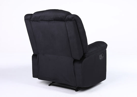 Carinae Relaxsessel mit Fußhocker Samt Black 93x90x100cm