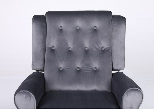 Alnair Relaxsessel Samt Gray 78x85x104cm