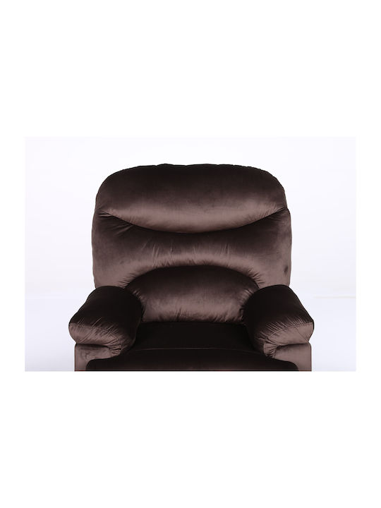 Nashira Relaxsessel Samt Coffee 88x90x99cm