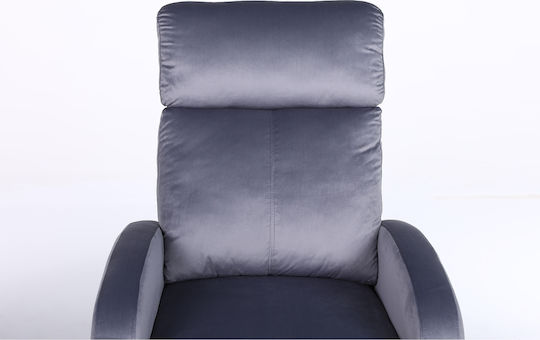 Tureis Fotoliu Relax Catifelat Gri 68x86x99cm