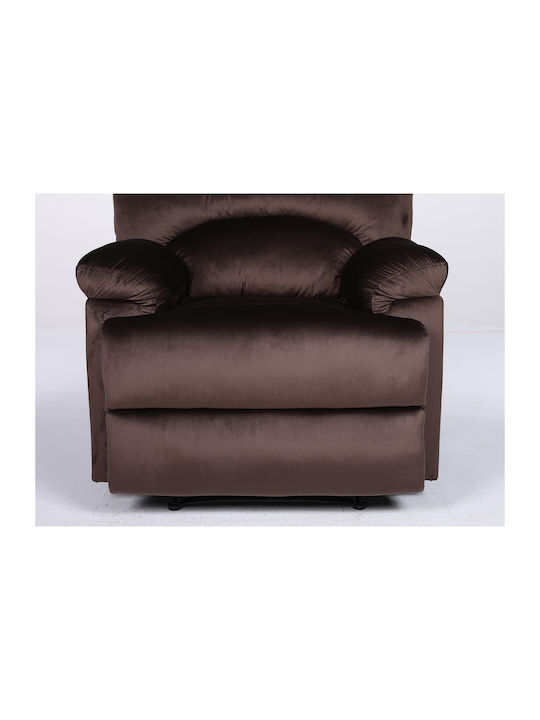 Nashira Relaxsessel Samt Coffee 88x90x99cm