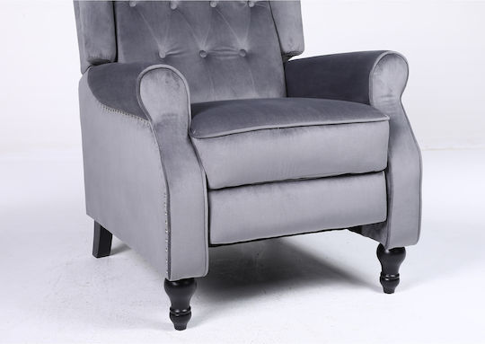 Alnair Relaxsessel Samt Gray 78x85x104cm