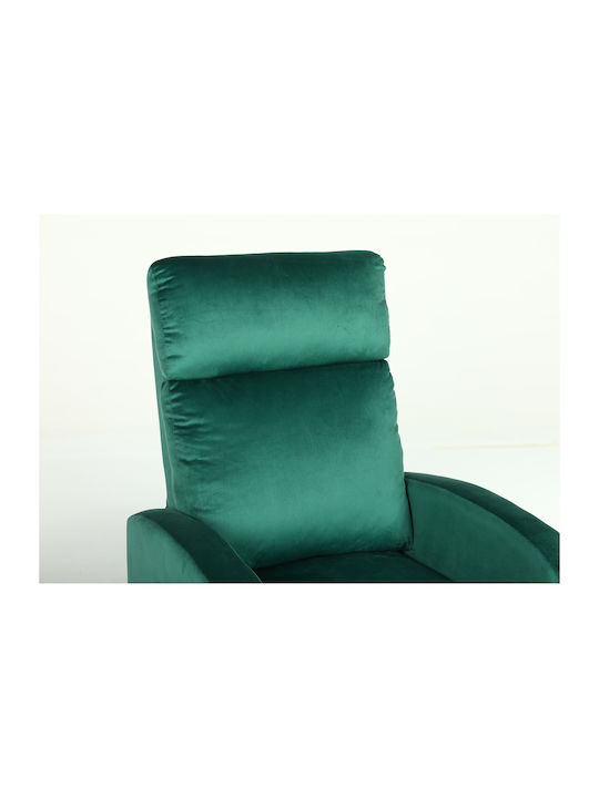 Atria Πολυθρόνα Relax Βελούδινη Πράσινο 67.5x90x104cm