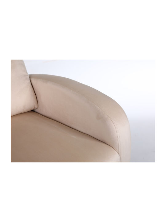Atria Фотьойл Relax Кадифен Ecru 67.5x90x104см