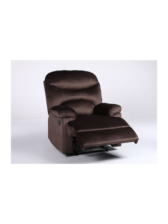 Nashira Relaxsessel Samt Coffee 88x90x99cm
