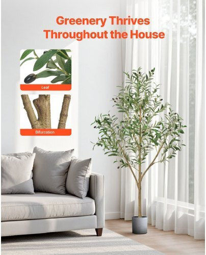 Vevor Tall Artificial Olive 150cm Potted Plant Home or Office Rzs5ftglsslx6a0m6001v0