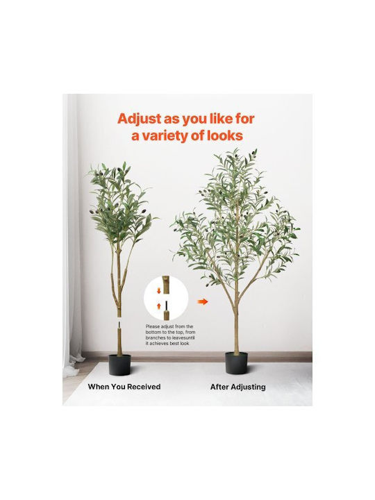 Vevor Tall Artificial Olive 150cm Potted Plant Home or Office Rzs5ftglsslx6a0m6001v0