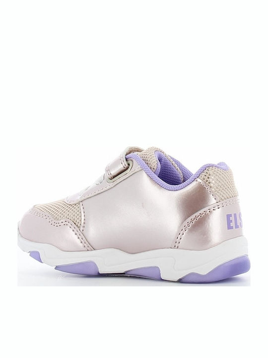 Frozen Παιδικά Sneakers με Σκρατς Ροζ-Χρυσό
