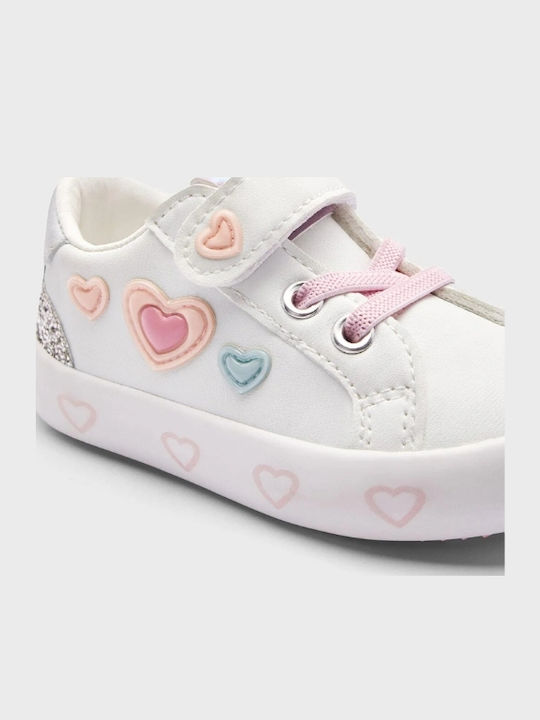 Kids Sneakers with Scratch White