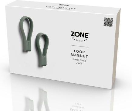 Zone Denmark Κρεμάστρες Πετσέτας Μαγνητικές Σετ 2 Τμχ 9 Εκ Loop Olive Green