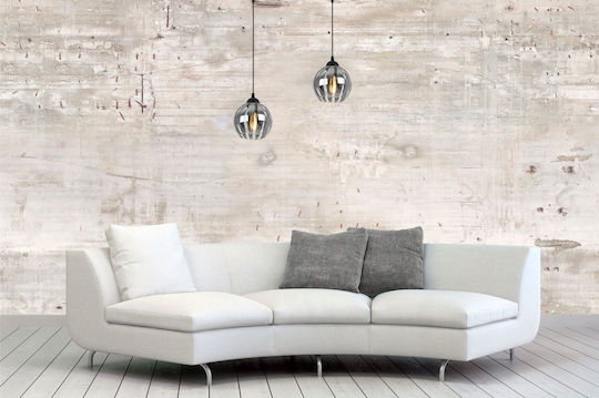 Light Home Κρεμαστό Φωτιστικό Μαύρο Μπάλα με Ντουί E27