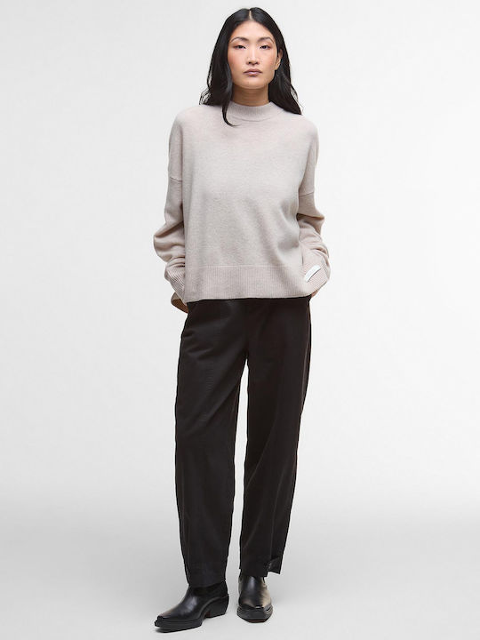 Leonie Damen Langarm Pullover Wolle Beige