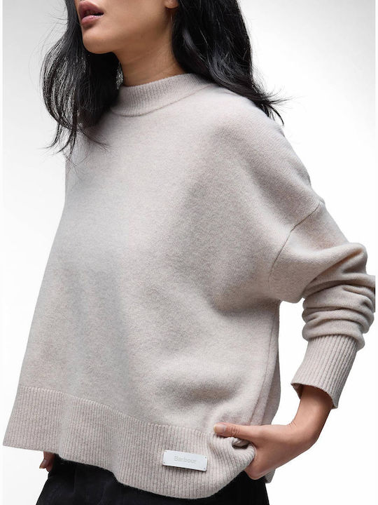Leonie Damen Langarm Pullover Wolle Beige