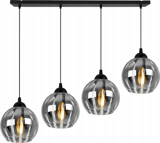 Light Home Pendant Light Black Ball with Socket E27