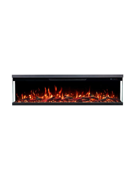Electric Fireplace Three-Sided Smart Notting Berlin 50 Wall Mounted Insert LED 1800w Hitense