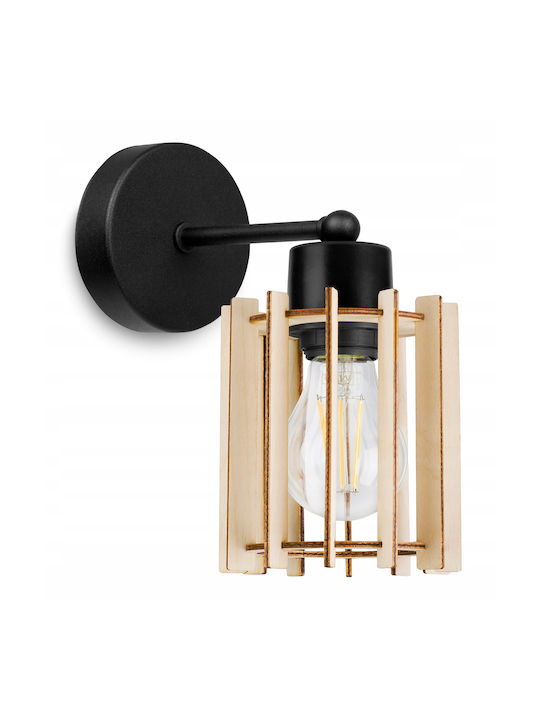 Light Home Modern Lumină de Perete cu Soclu E27 Negru