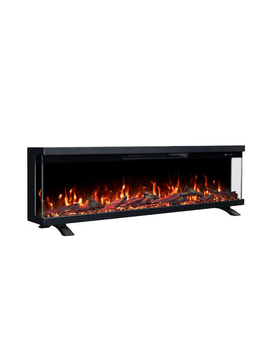Electric Fireplace Three-Sided Smart Notting Berlin 50 Wall Mounted Insert LED 1800w Hitense