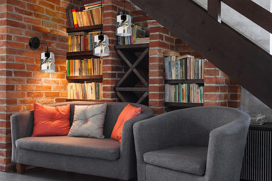 Light Home Modern Leuchte Wand mit Fassung E27 Schwarz