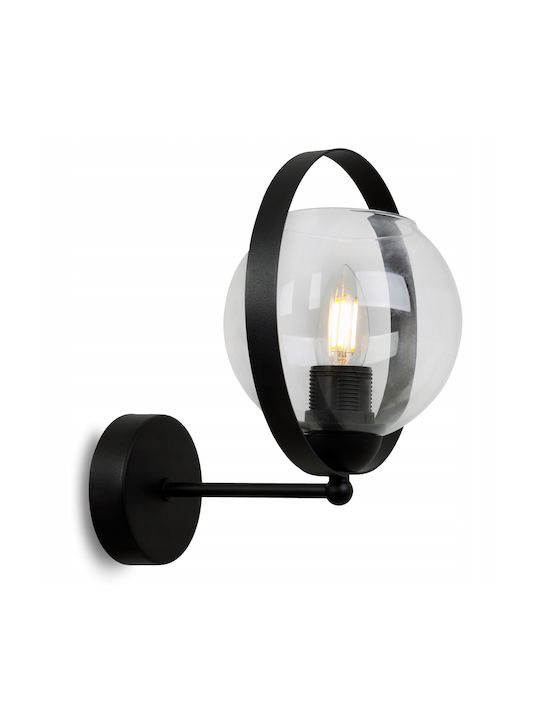 Light Home Μοντέρνο Φωτιστικό Τοίχου με Ντουί E27 Μαύρο