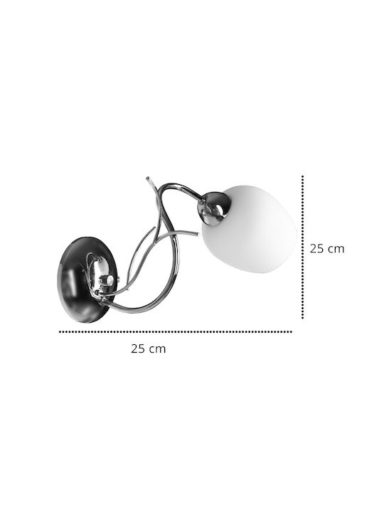 Light Home Modern Leuchte Wand mit Fassung E14 Transparent
