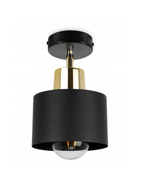 Light Home Μοντέρνο Φωτιστικό Τοίχου με Ντουί E27 Μαύρο