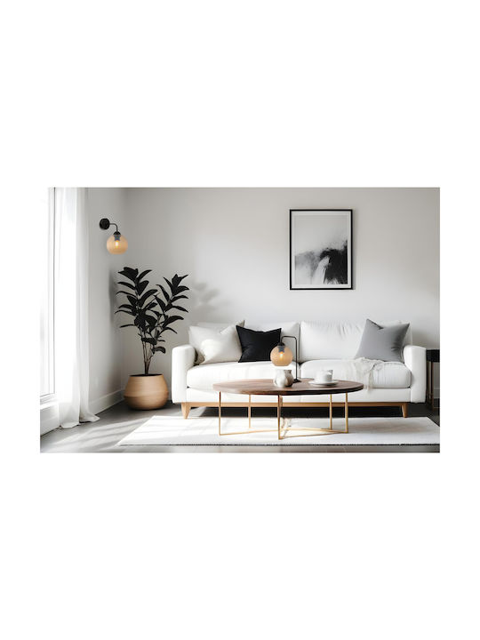 Light Home Modern Leuchte Wand mit Fassung E27 Schwarz