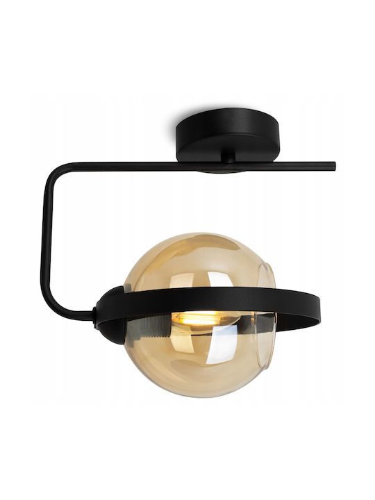 Light Home Μοντέρνο Φωτιστικό Τοίχου με Ντουί E27 Μαύρο