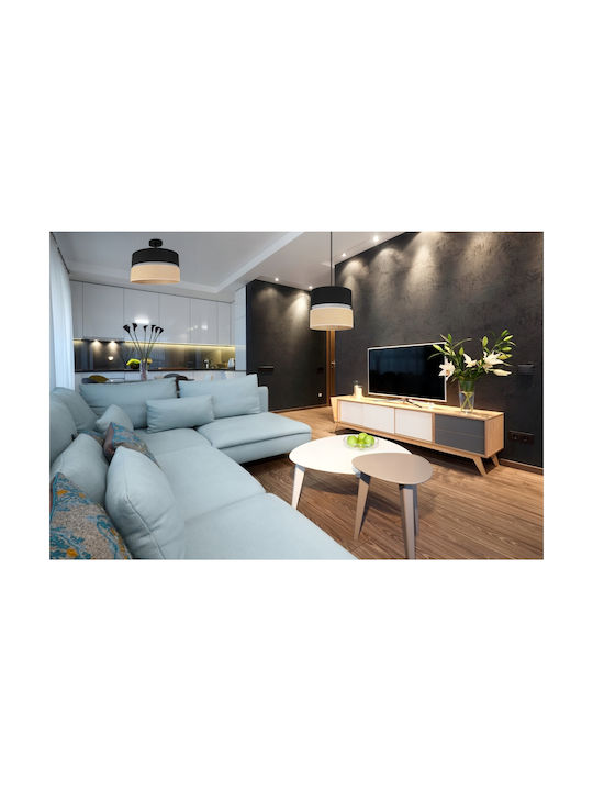 Light Home Πλαφονιέρα Οροφής Μαύρη με Ντουί E27