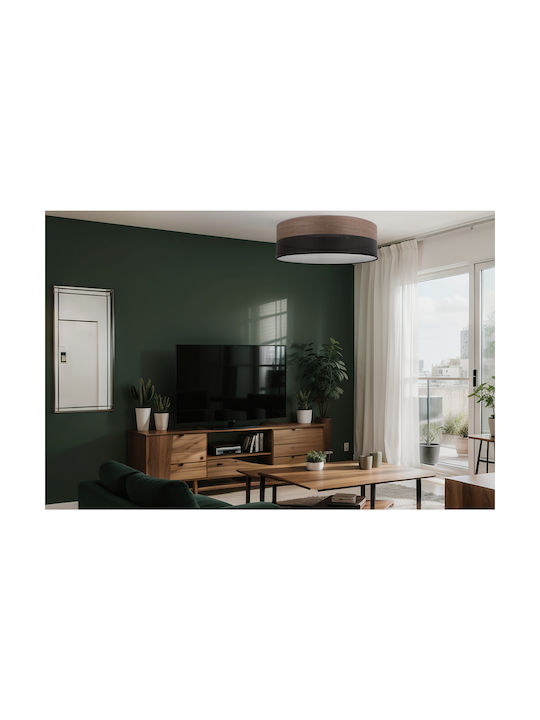 Light Home Πλαφονιέρα Οροφής Μαύρη με Ντουί E27