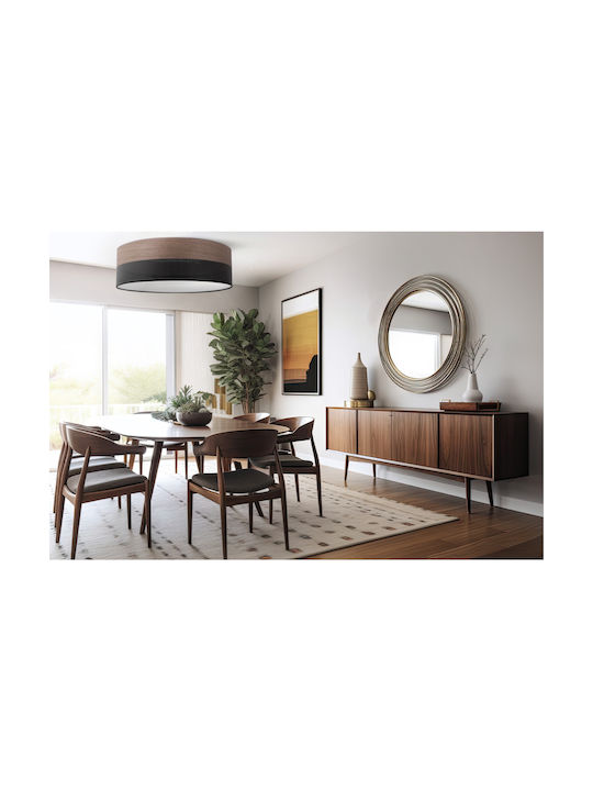 Light Home Πλαφονιέρα Οροφής Μαύρη με Ντουί E27