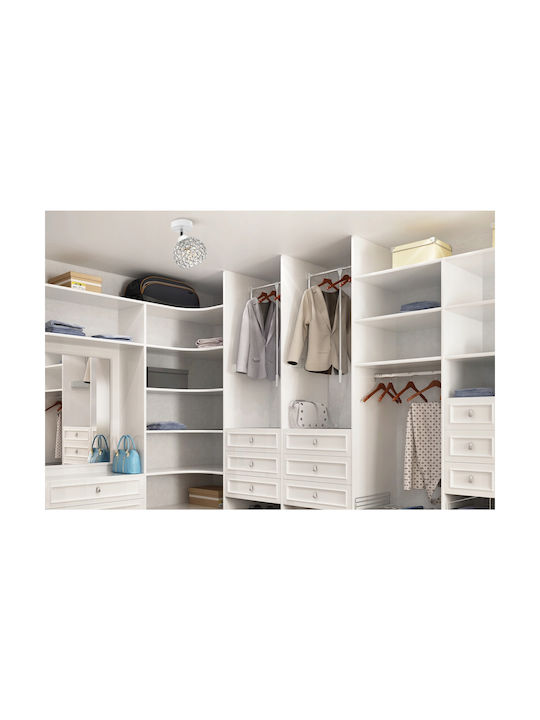 Light Home Таванно осветление Бяла с Кристали