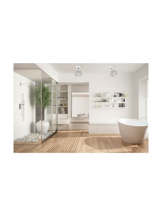 Light Home Таванно осветление Бяла с Кристали