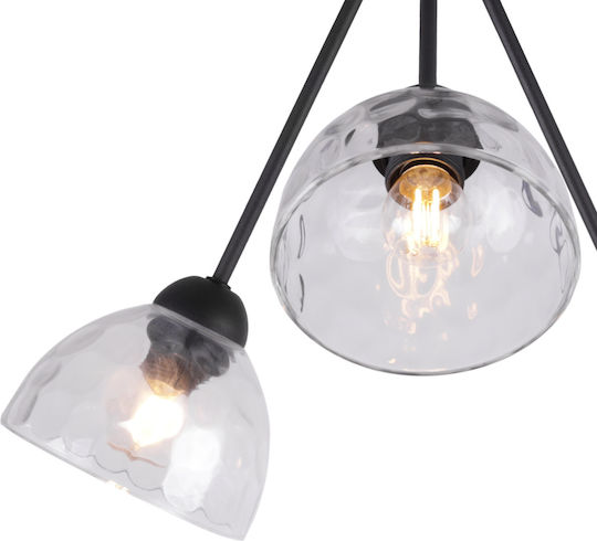 Light Home Πλαφονιέρα Οροφής Διάφανη με Ντουί E27