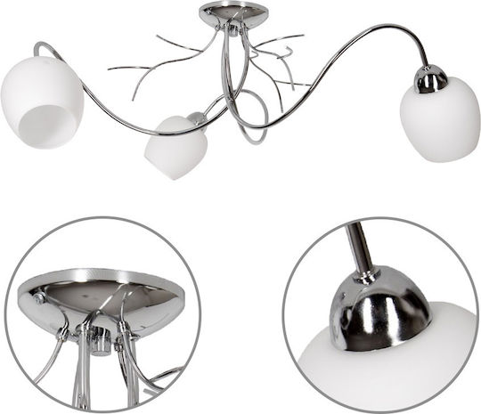 Light Home Πλαφονιέρα Οροφής Λευκή