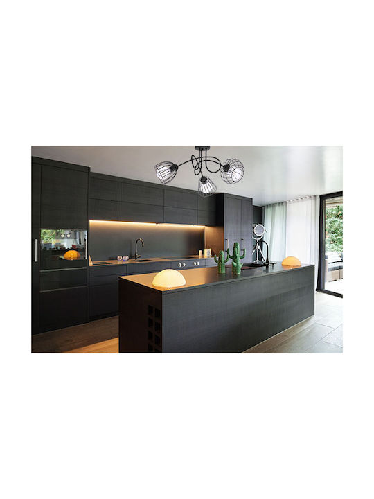 Light Home Πλαφονιέρα Οροφής Μαύρη