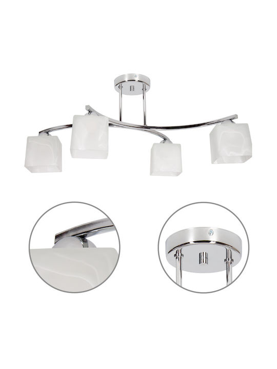 Light Home Πλαφονιέρα Οροφής Διάφανη