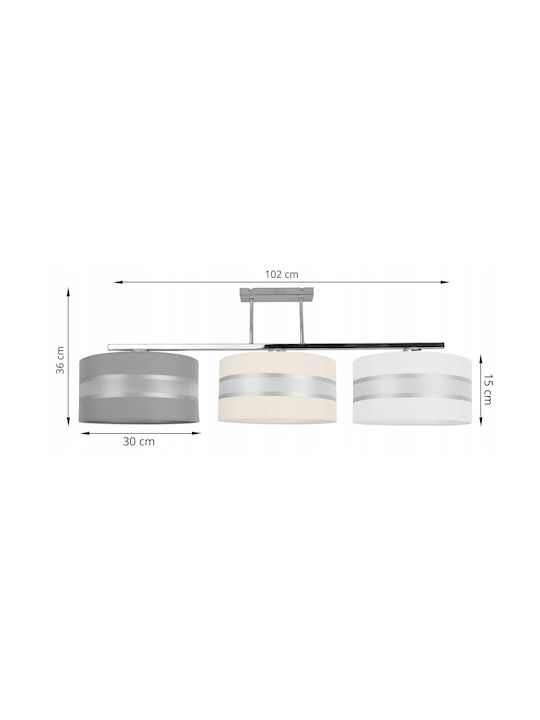 Light Home Πλαφονιέρα Οροφής Λευκή με Ντουί E27