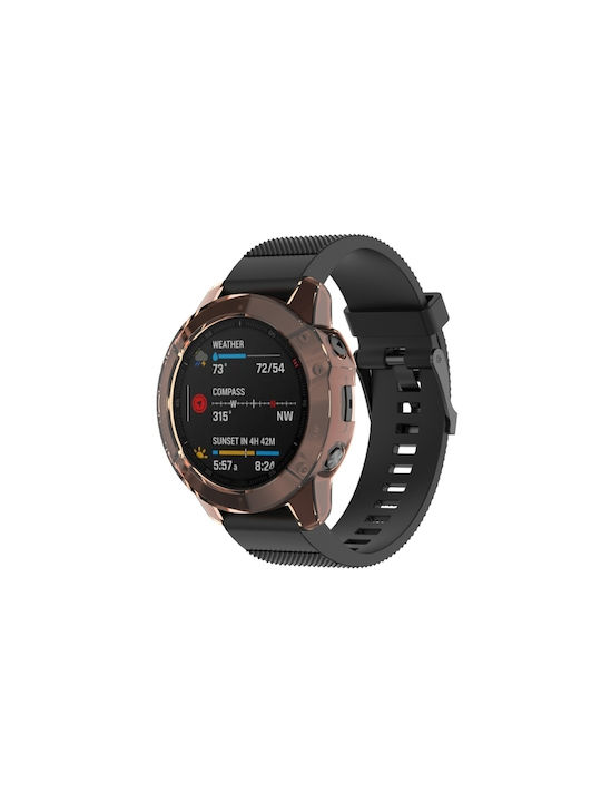 Protectoare Carcasă de Silicon în culoarea Portocaliu pentru Garmin Fenix 6